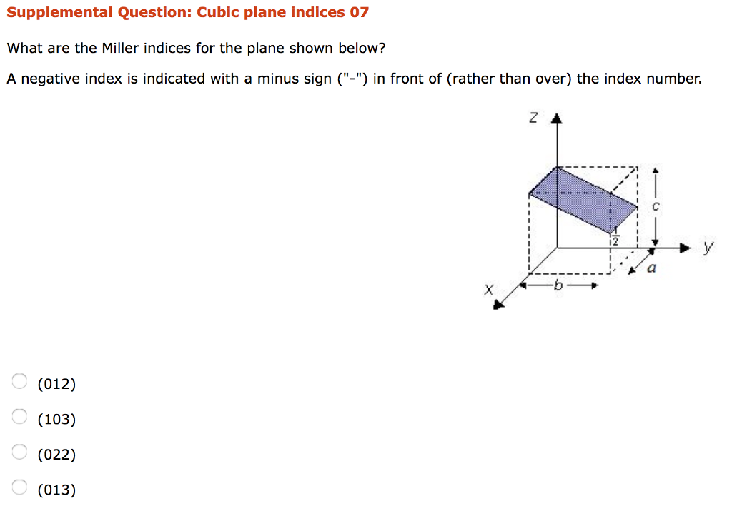 Cubic Plane Indices 07 What Are The Miller Indices Chegg Cubic Plane Indices 07 What Are The Miller Indices Chegg