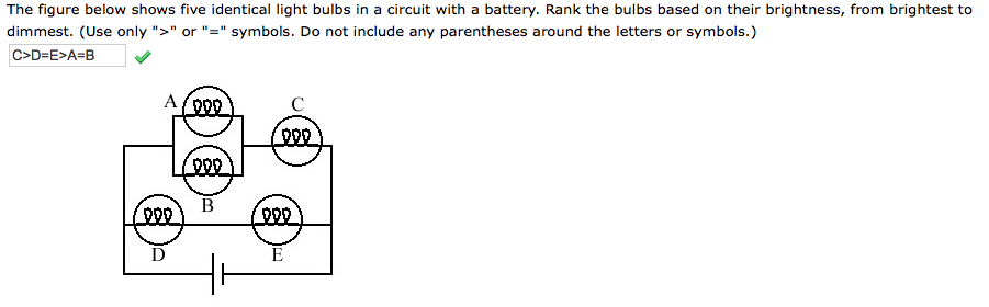 Solved The figure below shows five identical light bulbs in | Chegg.com