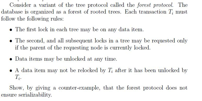 Solved Consider A Variant Of The Tree Protocol Called The Chegg Com