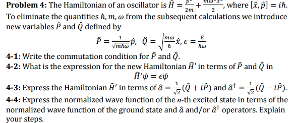 Solved The Hamiltonian Of An Oscillator Is H P 2 M O Chegg Com