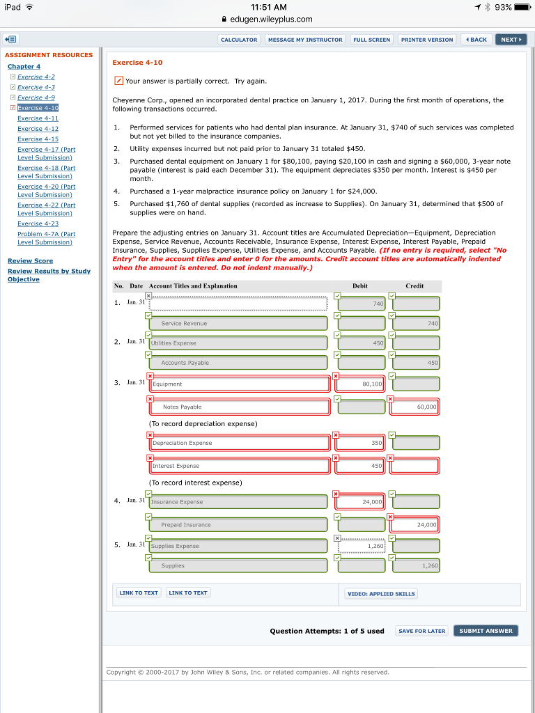 Pad ASSIGNMENT RESOURCES Chapter 4 2 Exe Exercise 4-11 Exercise 4-12 Exercise