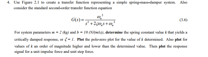 Solved Use Figure 2 1 To Create A Transfer Function Chegg Com