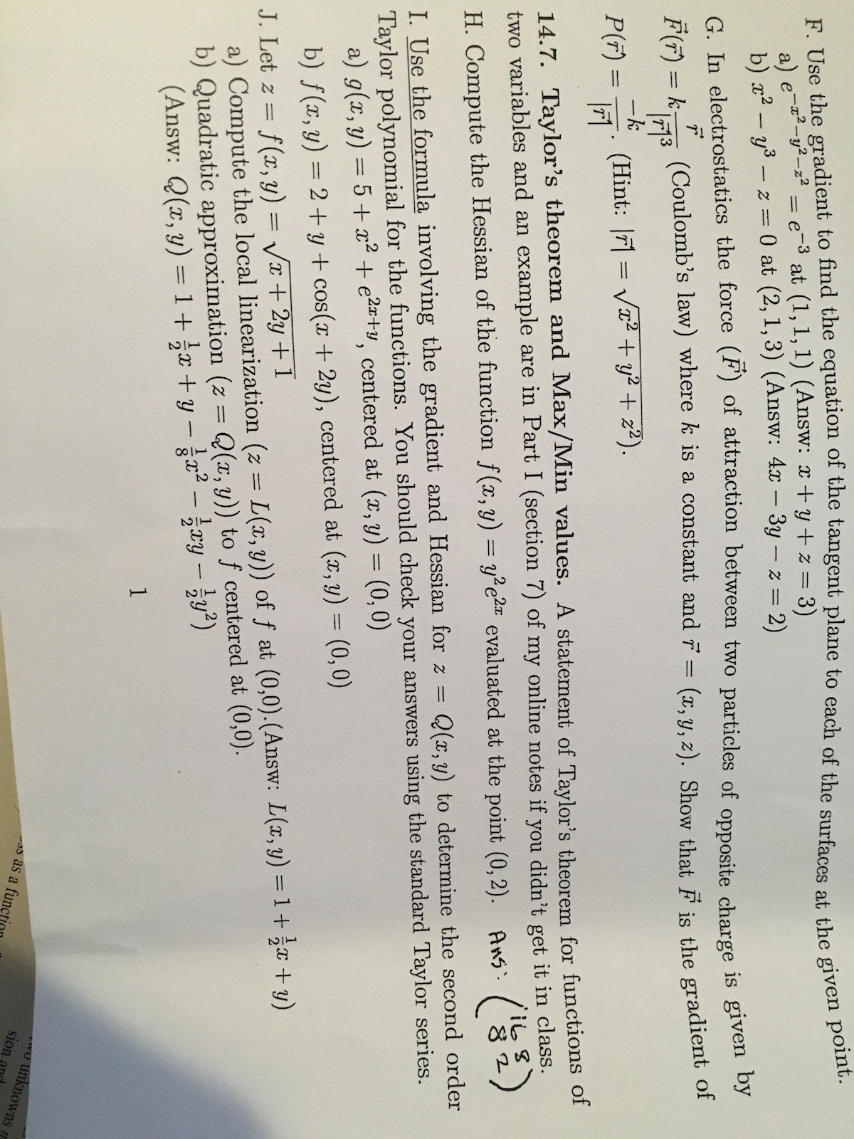 Solved I Use The Formula Involving The Gradient And Hess Chegg Com