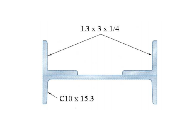 Solved Tw O L3 3 1 4 In Angles Are Welded To A C10 Chegg Com