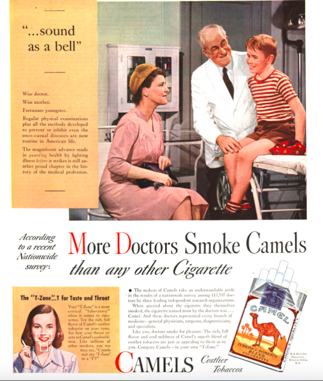 Doctors Smoke Camels: Solved: Question: Analyze This Early 1950s “More Doctors S