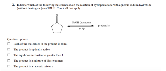 cyclopentanone   naoh