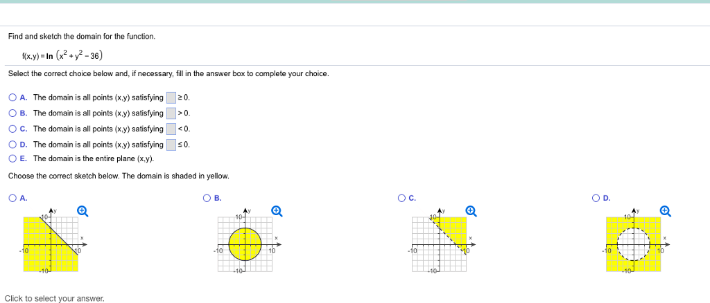 Solved Find The Sketch The Domain For The Function F X Y Chegg Com