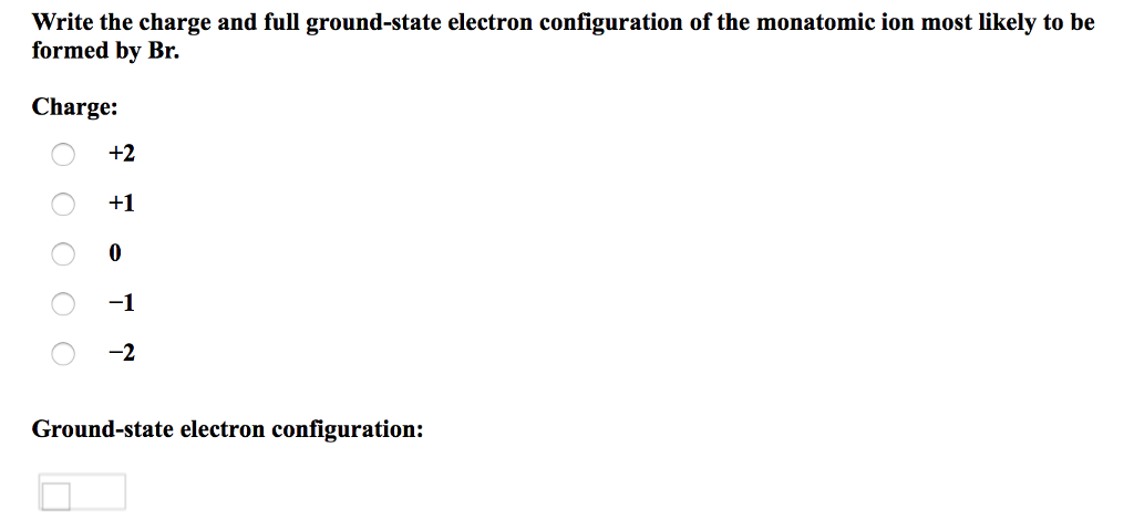 Solved Write The Charge And Full Groundstate Electron Co