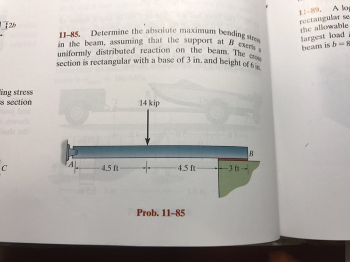 Determine The Absolute Maximum Bending Stress In The Chegg 