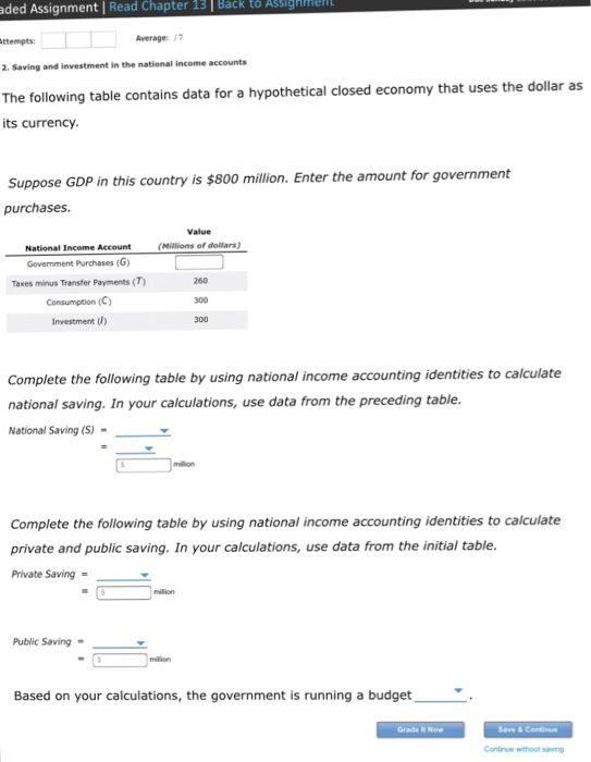 Solved Saving And Investment In The National Income Accou Chegg Com