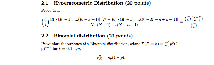 Solved Hypergeometric Distribution Prove That N K K Mi Chegg Com