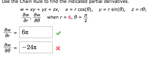 Use The Chain Rule To Find The Indicated Partial Chegg 