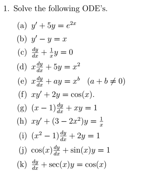 Solved Solve The Following Ode S Y By E 2x Y Y Chegg Com