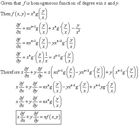 A Function F R 2 Rightarrow R Is Called Homogeneous Of Degree N If It Satisfies F Tx Ty T N F X Y For Example G X Y Xy 2 Is Homogeneous Of Degree 3