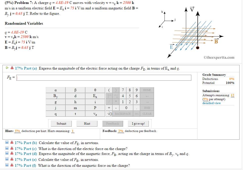 Solved 5 Problem 7 A Charge G 4 8e 19 C Moves With Ve Chegg Com