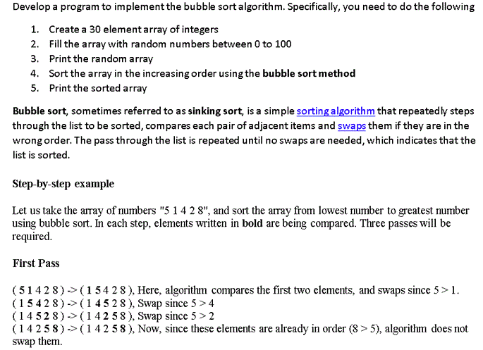 Bubble sort algorithm in C (With sample program) - QA With Experts