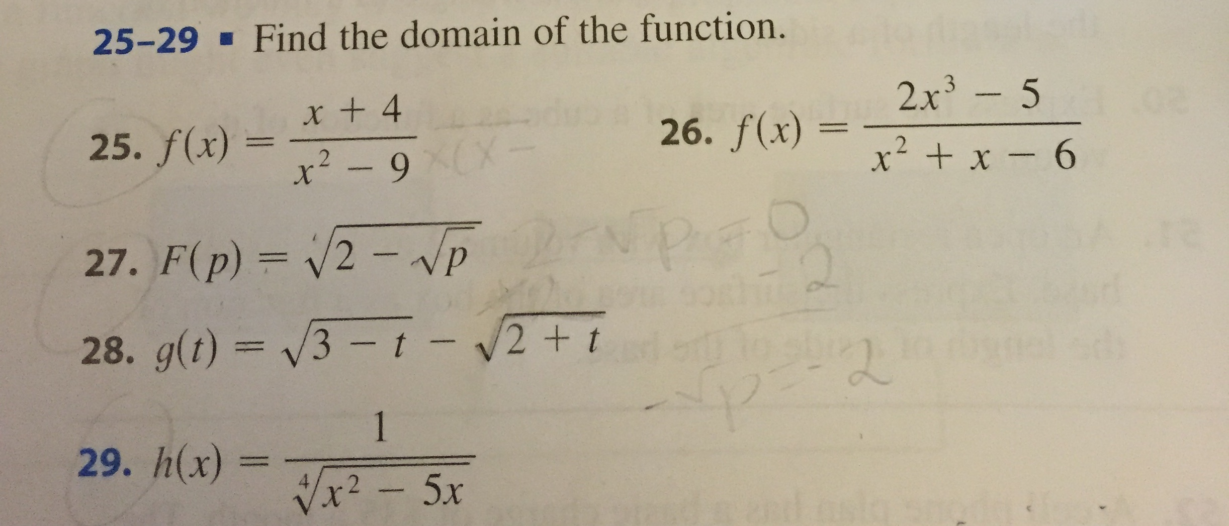 Solved Find The Domain Of The Function F X X 4 X 2 9 Chegg Com