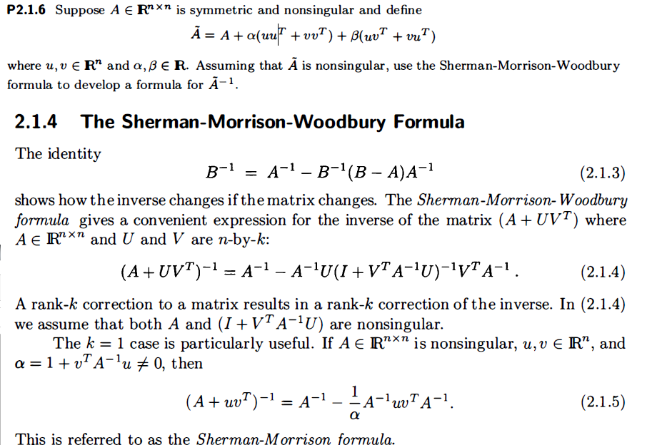 Suppose A Subset R N Times N Is Symmetric And Nons Chegg Com