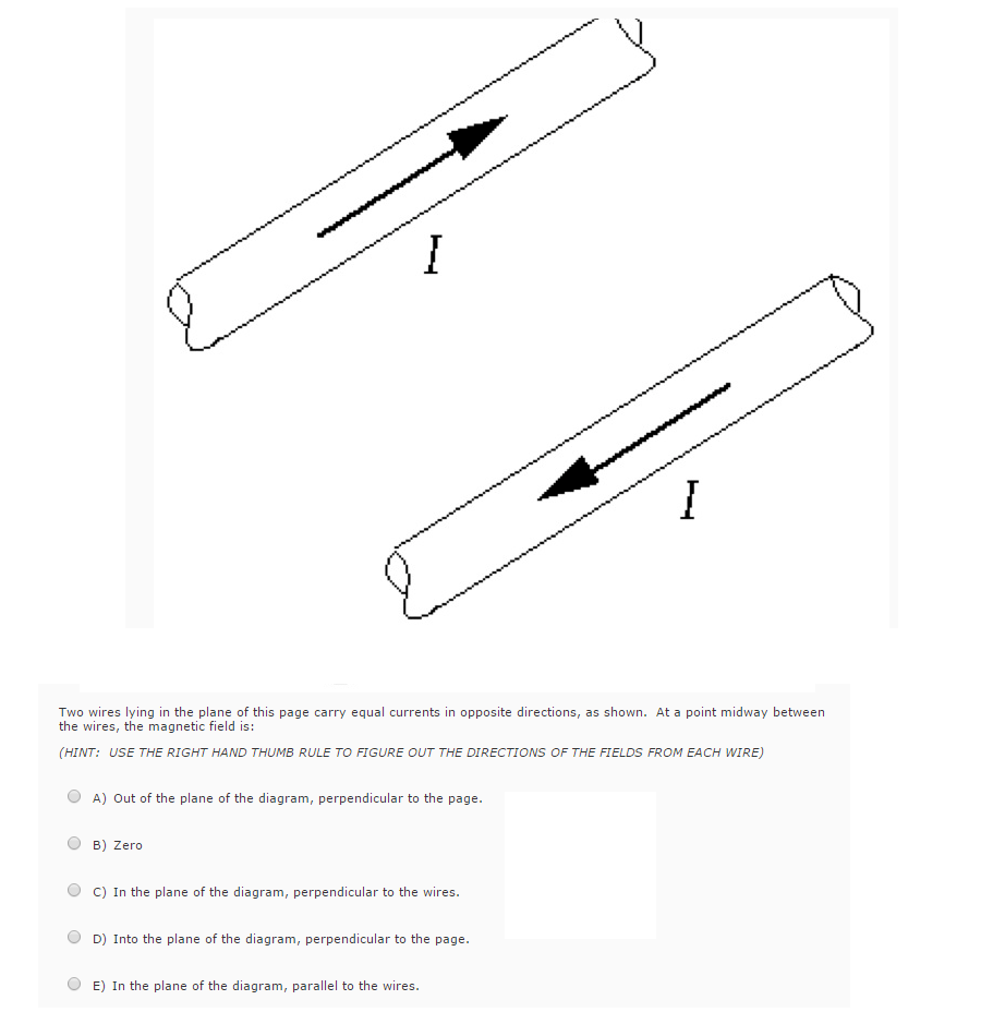 Solved: Two Wires Lying In The Plane Of This Page Carry Eq... | Chegg.com