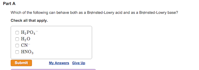 Solved Reset Help HF NH4 HCIO4 HNO2 H2S H2 CO3 HCl Of The