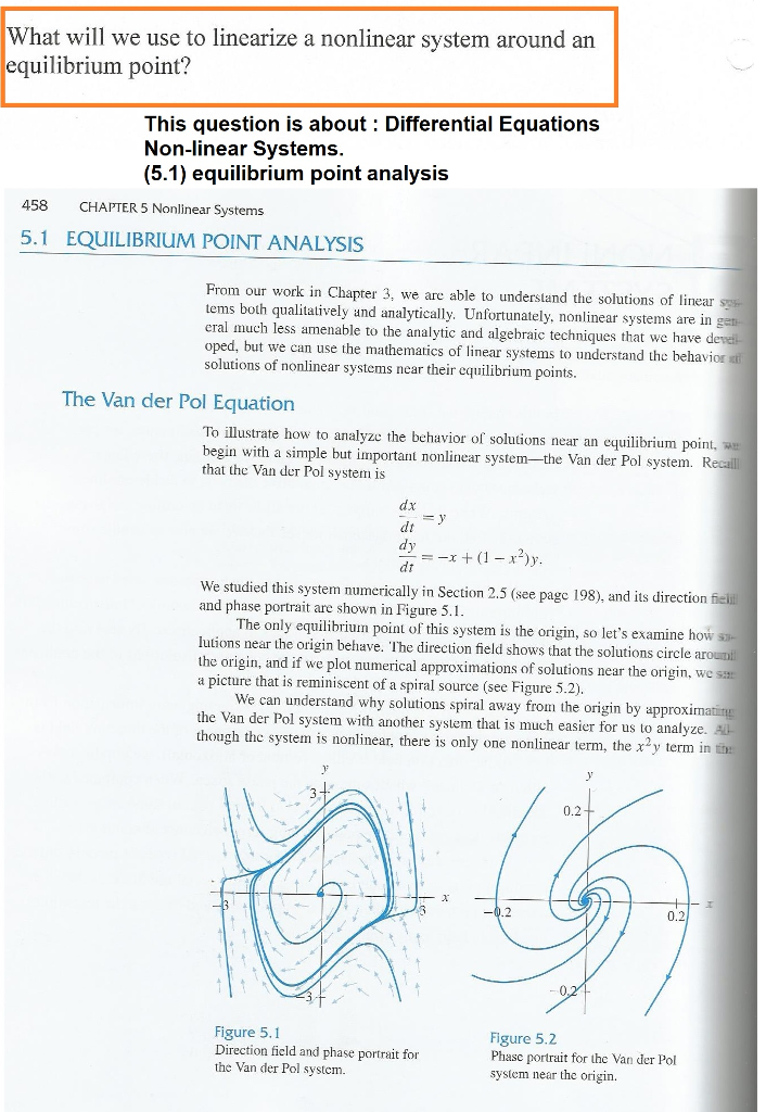 What Will We Use To Linearize A Nonlinear System A - 