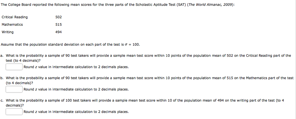 Assume that the mathematics score X on the Scholastic Aptitu