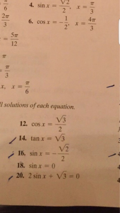 Solved Sin X Square Root 2 2 X Pi 3 Cos X 1 2 X Chegg Com