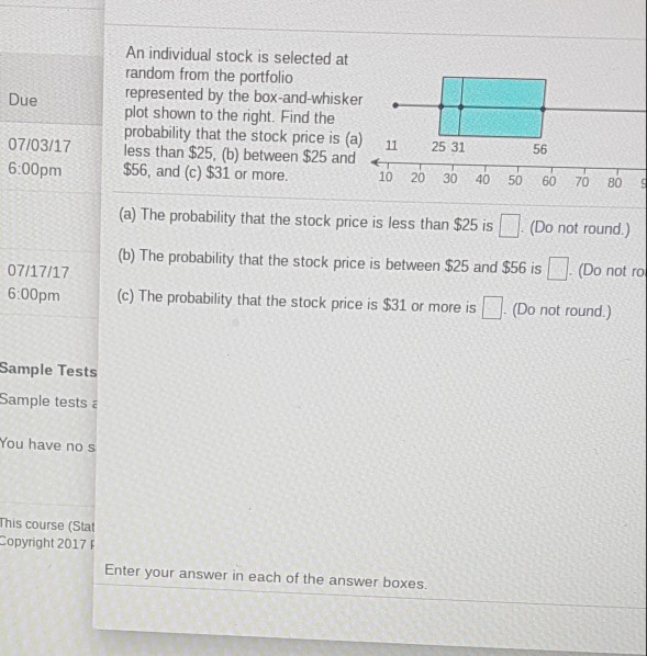 An Individual Stock Is Selected At Random From The Chegg 