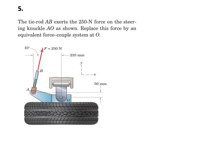 The tie rod ab exerts the 2500 The tie rod ab exerts the 2500