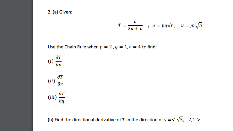 Given t