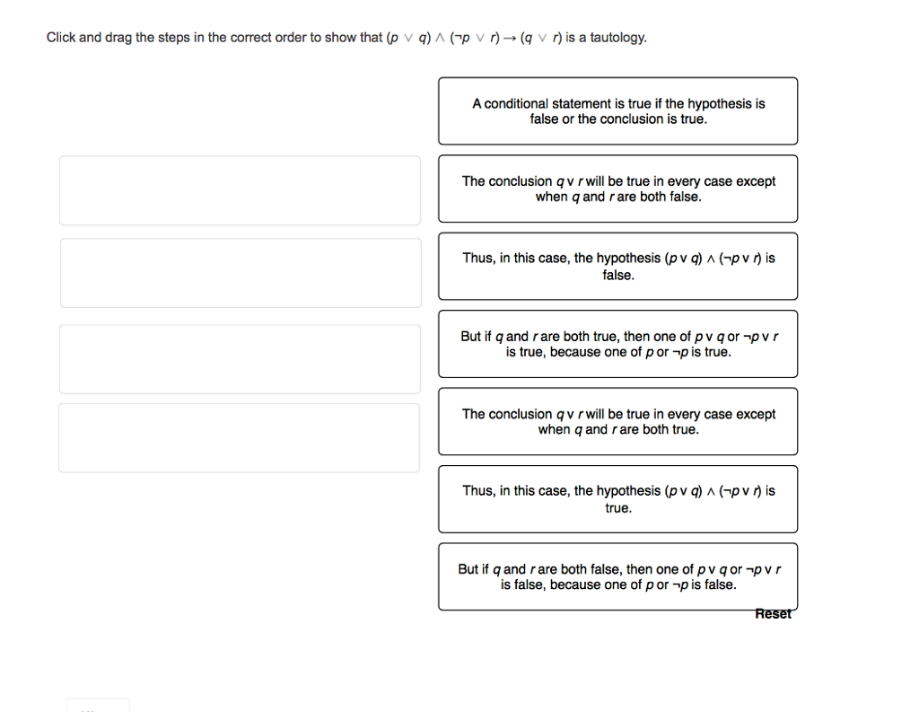 Solved Click And Drag The Steps In The Correct Order To S Chegg Com