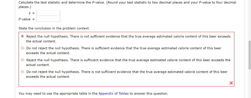 Calculate The Test Statistic And Determine The P V Chegg Com