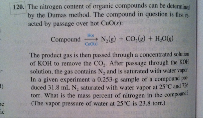 A sample of \( 0.125 \mathrm{~g} \) of an organic compound when analysed by  Dumas method yields  