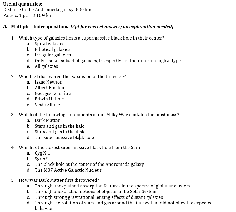 Solved 1 Physics And Astronomy Please Provide Complete