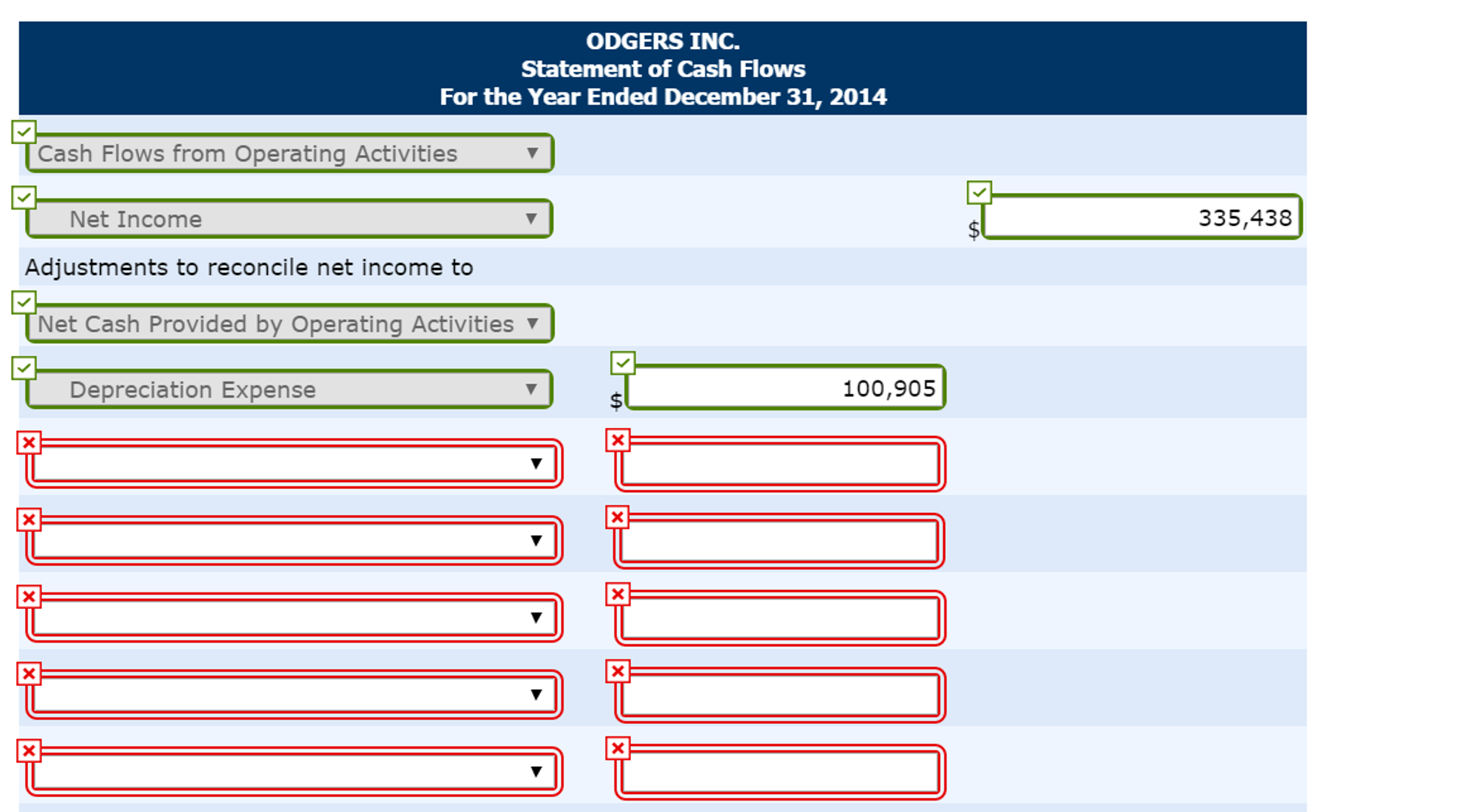 worksheet Net Income Appears On The Worksheet In The accounting archive november 03 2016 chegg com try again condensed financial data of odgers inc follow comparative balance sheets december 31 2014 assets 2013 175336 cash 105028