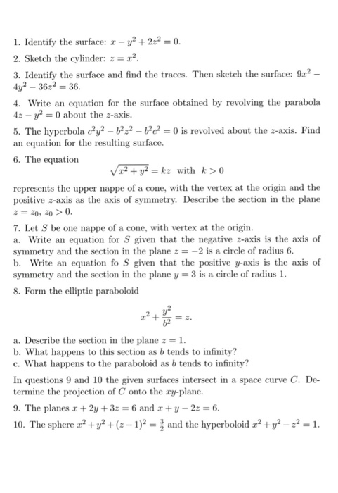 Solved Identify The Surface X Y 2 2z 2 0 Sketch The Chegg Com