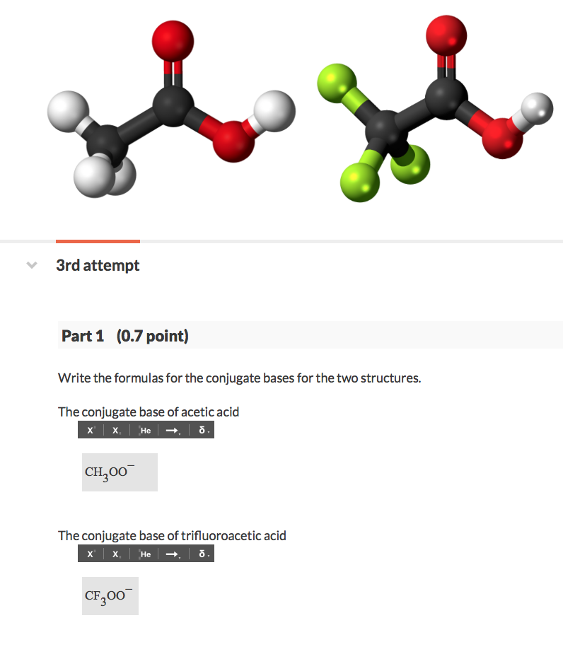 Solved Acetic Acid Ch3cooh And Trifluoroacetic Acid Chegg Com