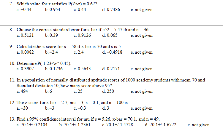 Solved Which Value For Z Satisfies P Z Chegg Com