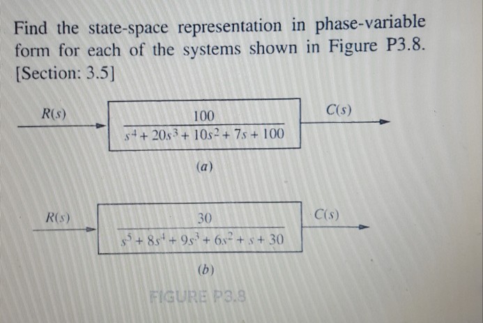 Solved: Find The State-space Representation In Phase-varia... | Chegg.com