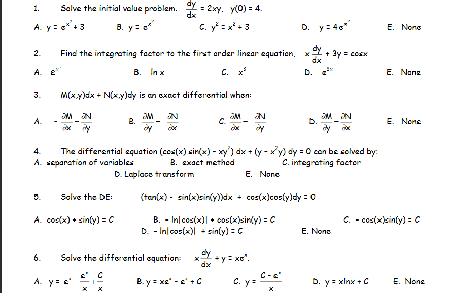 Solved Solve The Initial Value Problem Dy Dx 2xy Y 0 Chegg Com