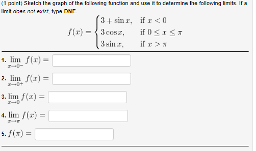 Solved Sketch The Graph Of The Following Function And Use