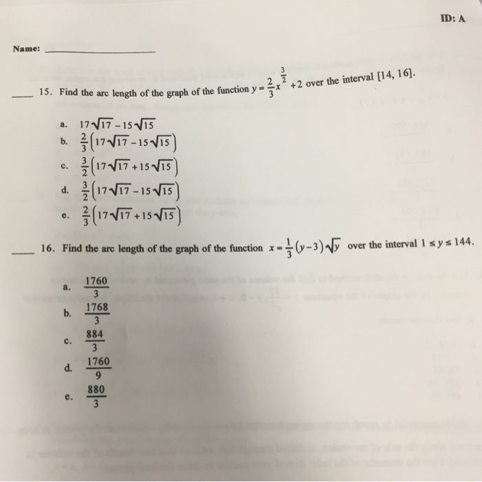 Solved Find The Arc Length Of The Graph Of The Function Chegg Com