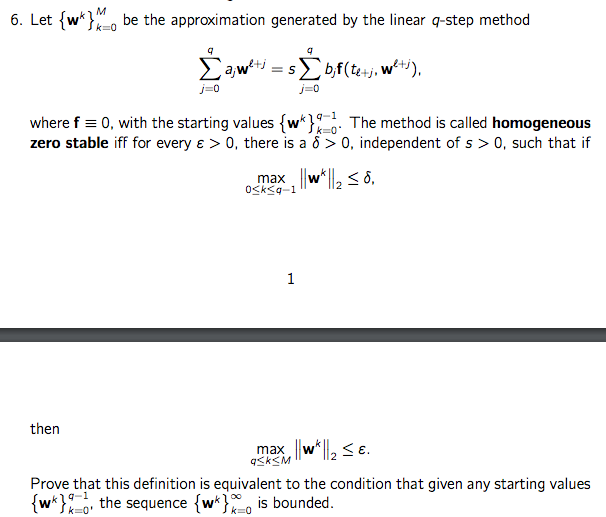 Let W K K 0 M Be The Approximation Generated B Chegg Com