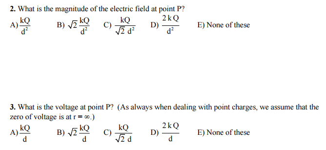 Solved I Understand That E Kq R 2 And V Kq R But I Don T Chegg Com