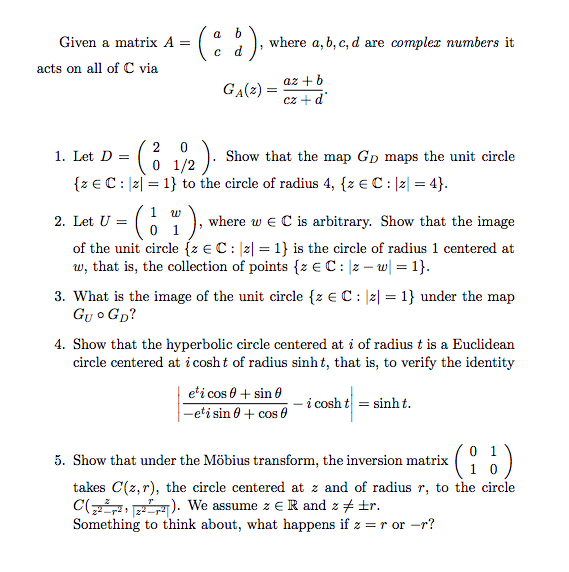 Solved Given A Matrix A A B C D Where A B C D Are Chegg Com