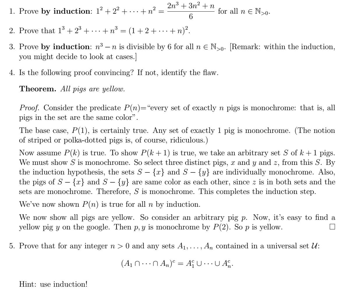 Solved Prove By Induction 1 2 2 2 N 2 2n 3 Chegg Com