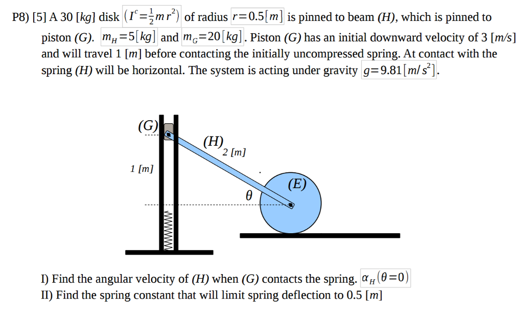 Solved 5 A 30 Kg Disk I C 1 2 M R 2 Of Radius R 0 Chegg Com