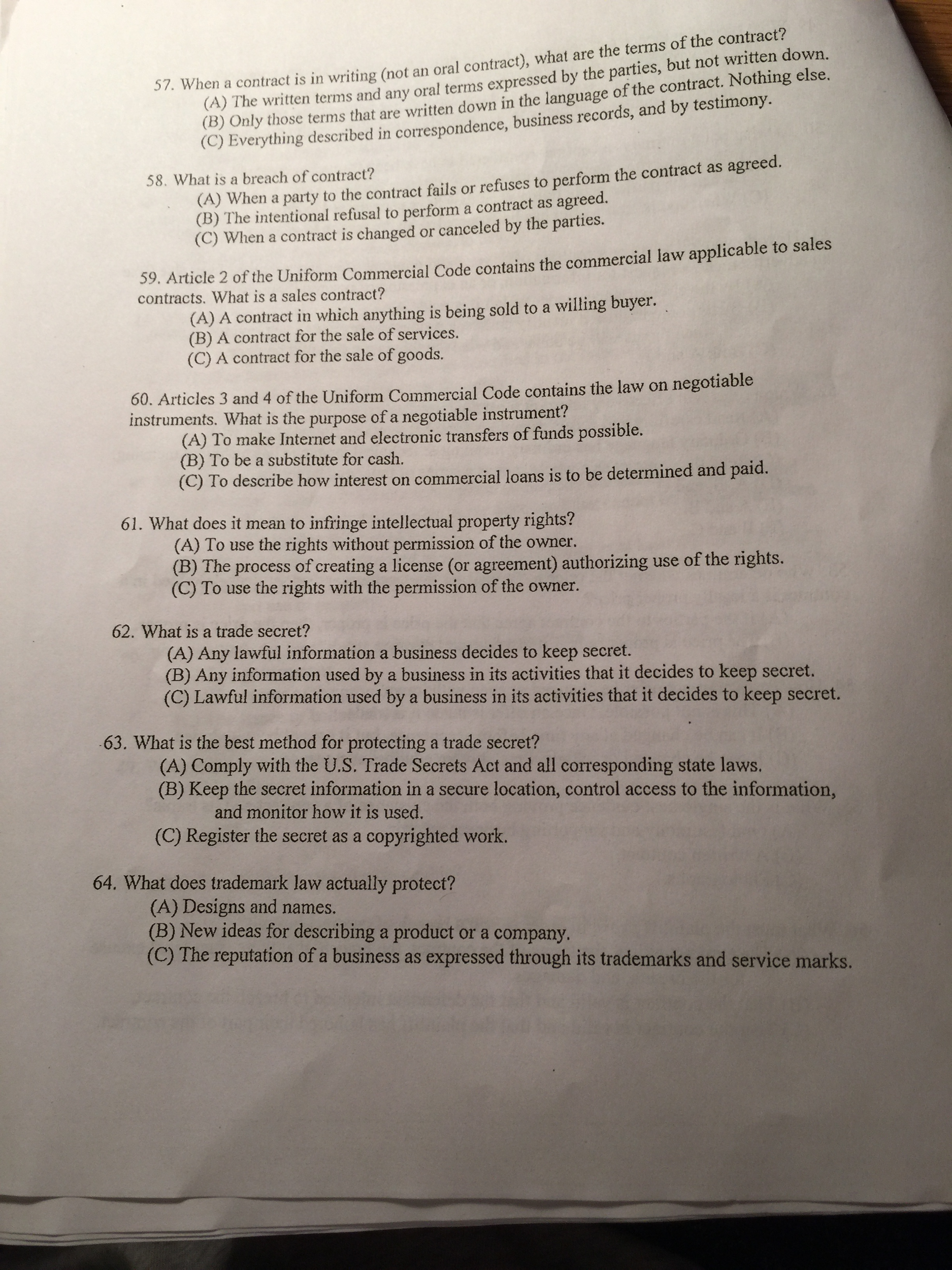 In Oral ... A Is Writing (not Solved: When Contract An Contrac