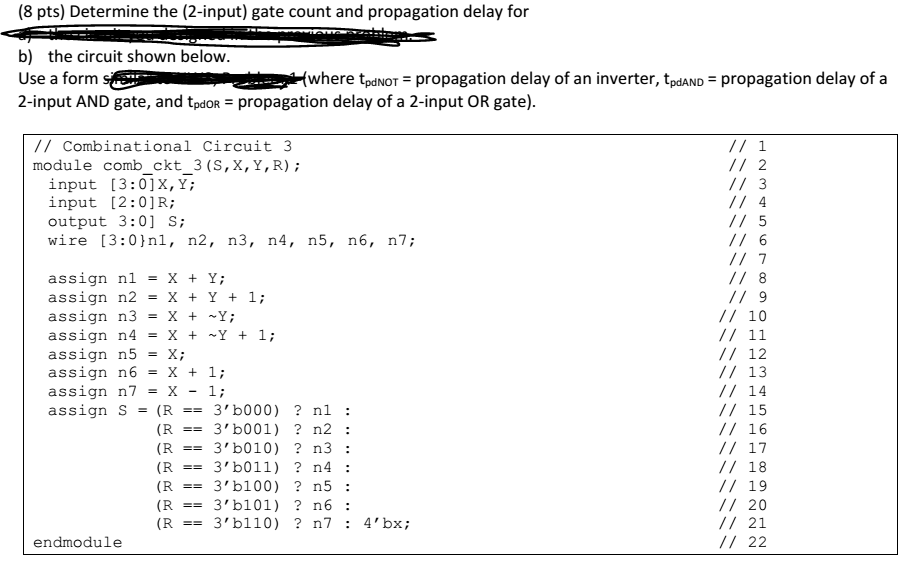 8 Pts Determine The 2 Input Gate Count And Pro Chegg Com