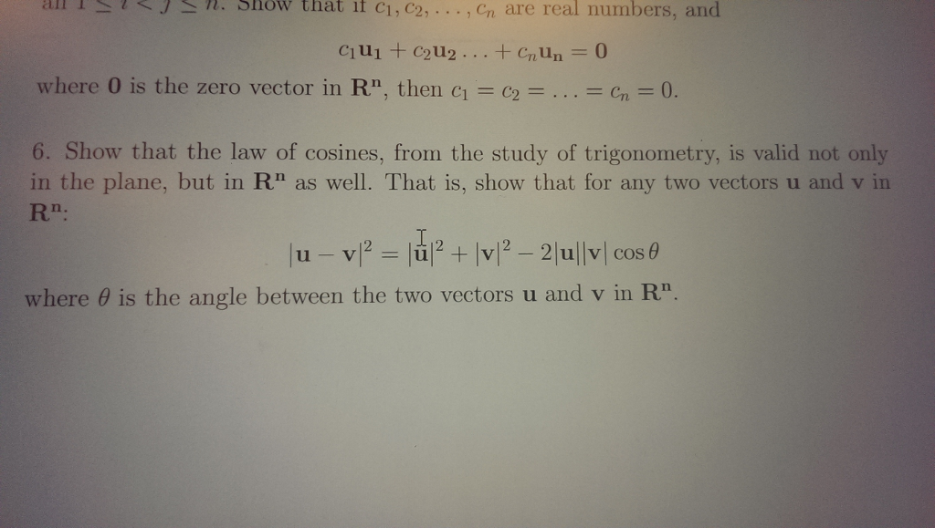 Solved L Ysn Show That If C1 C2 N Are Real Numbers An Chegg Com